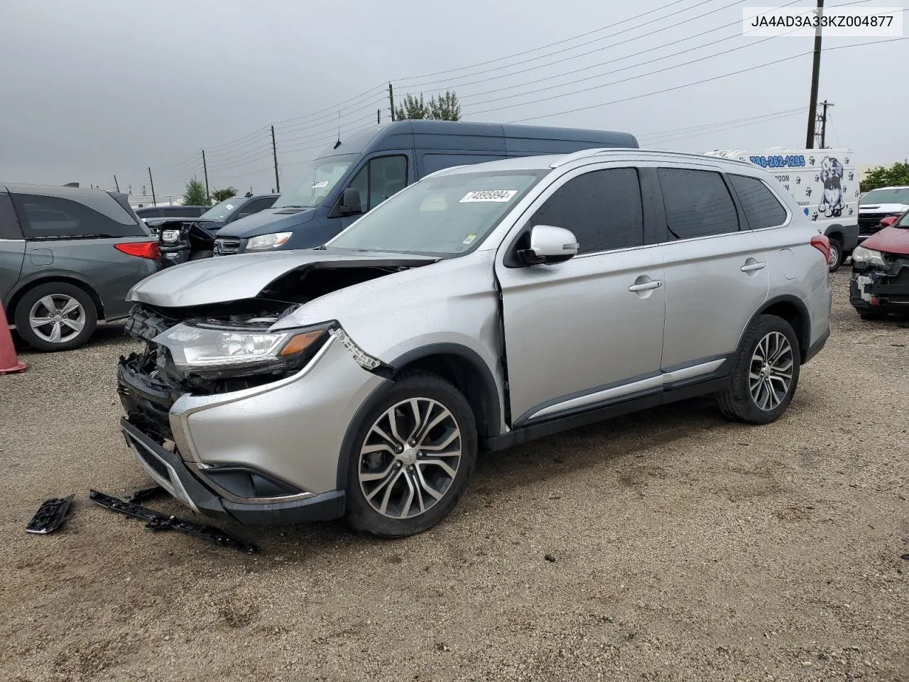 2019 Mitsubishi Outlander Se VIN: JA4AD3A33KZ004877 Lot: 74895894