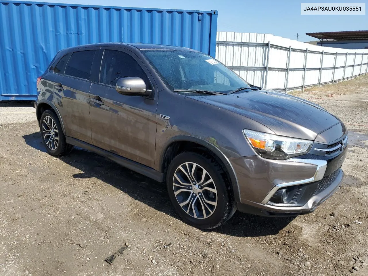 2019 Mitsubishi Outlander Sport Es VIN: JA4AP3AU0KU035551 Lot: 75034834