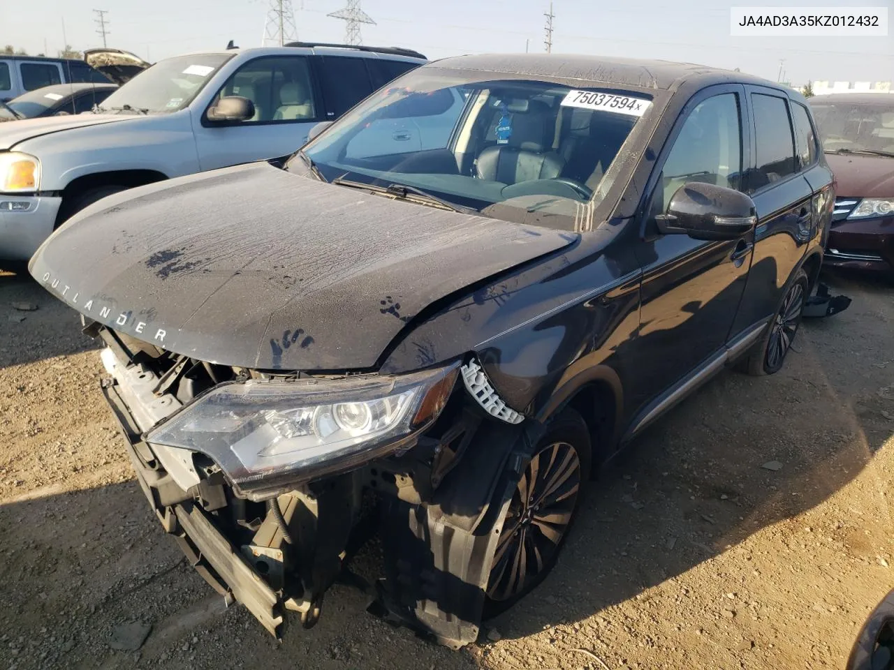 2019 Mitsubishi Outlander Se VIN: JA4AD3A35KZ012432 Lot: 75037594