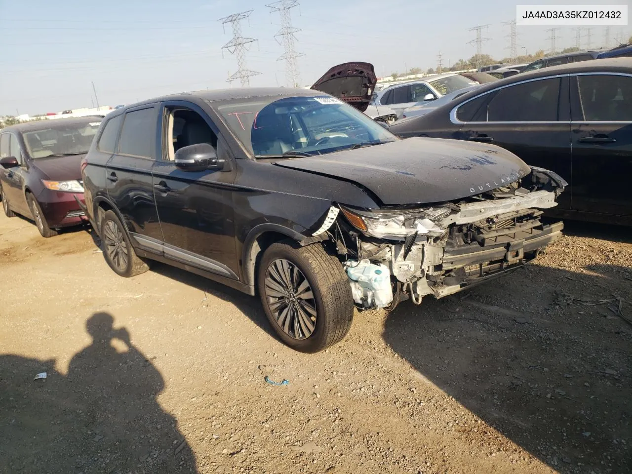 2019 Mitsubishi Outlander Se VIN: JA4AD3A35KZ012432 Lot: 75037594