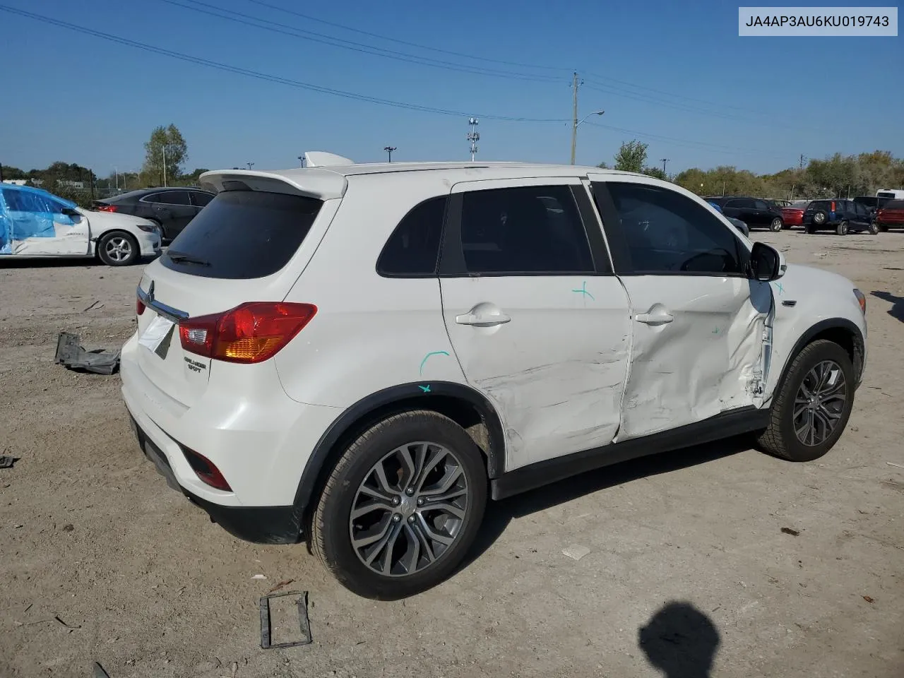 2019 Mitsubishi Outlander Sport Es VIN: JA4AP3AU6KU019743 Lot: 75288774