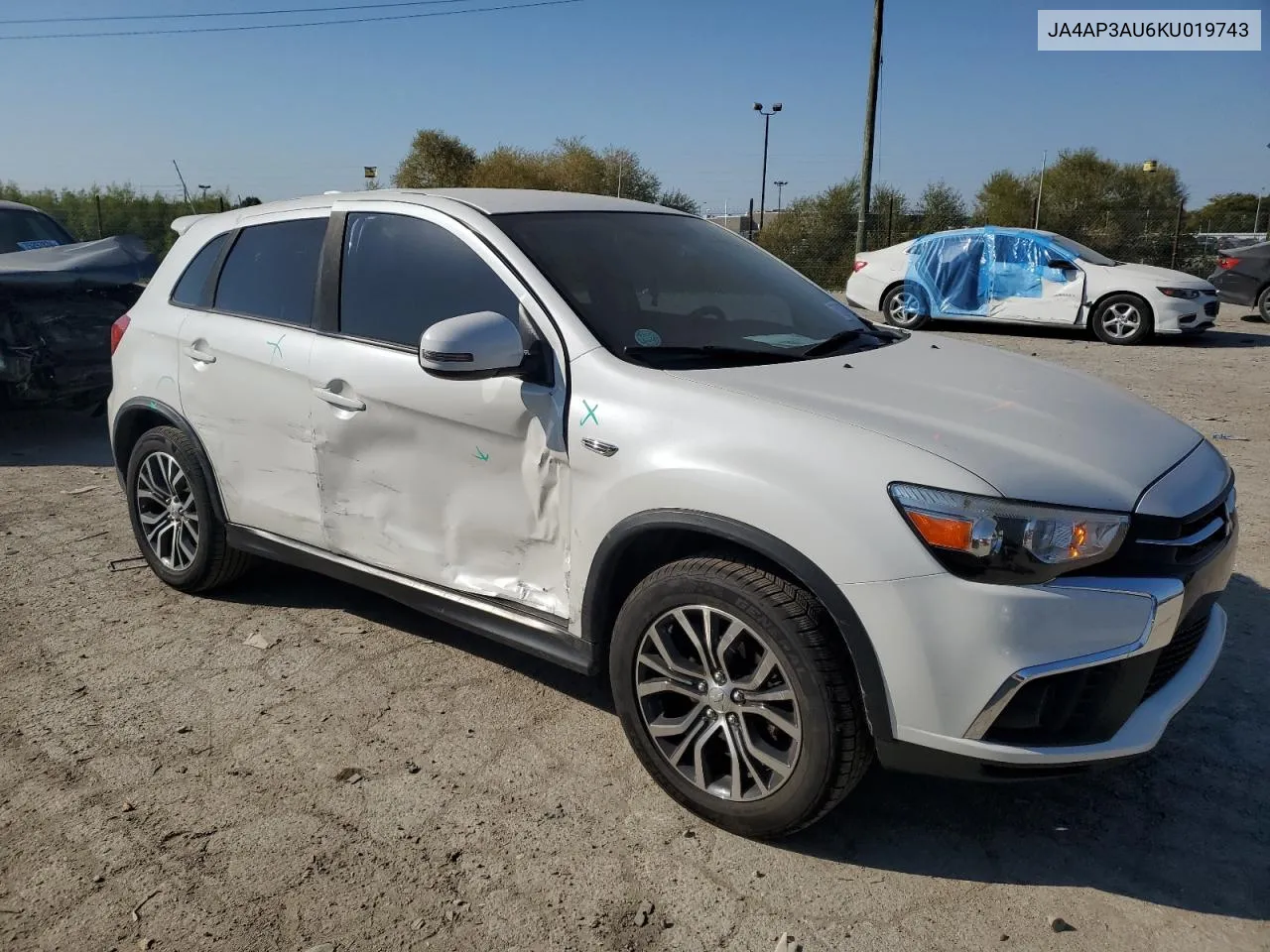 2019 Mitsubishi Outlander Sport Es VIN: JA4AP3AU6KU019743 Lot: 75288774