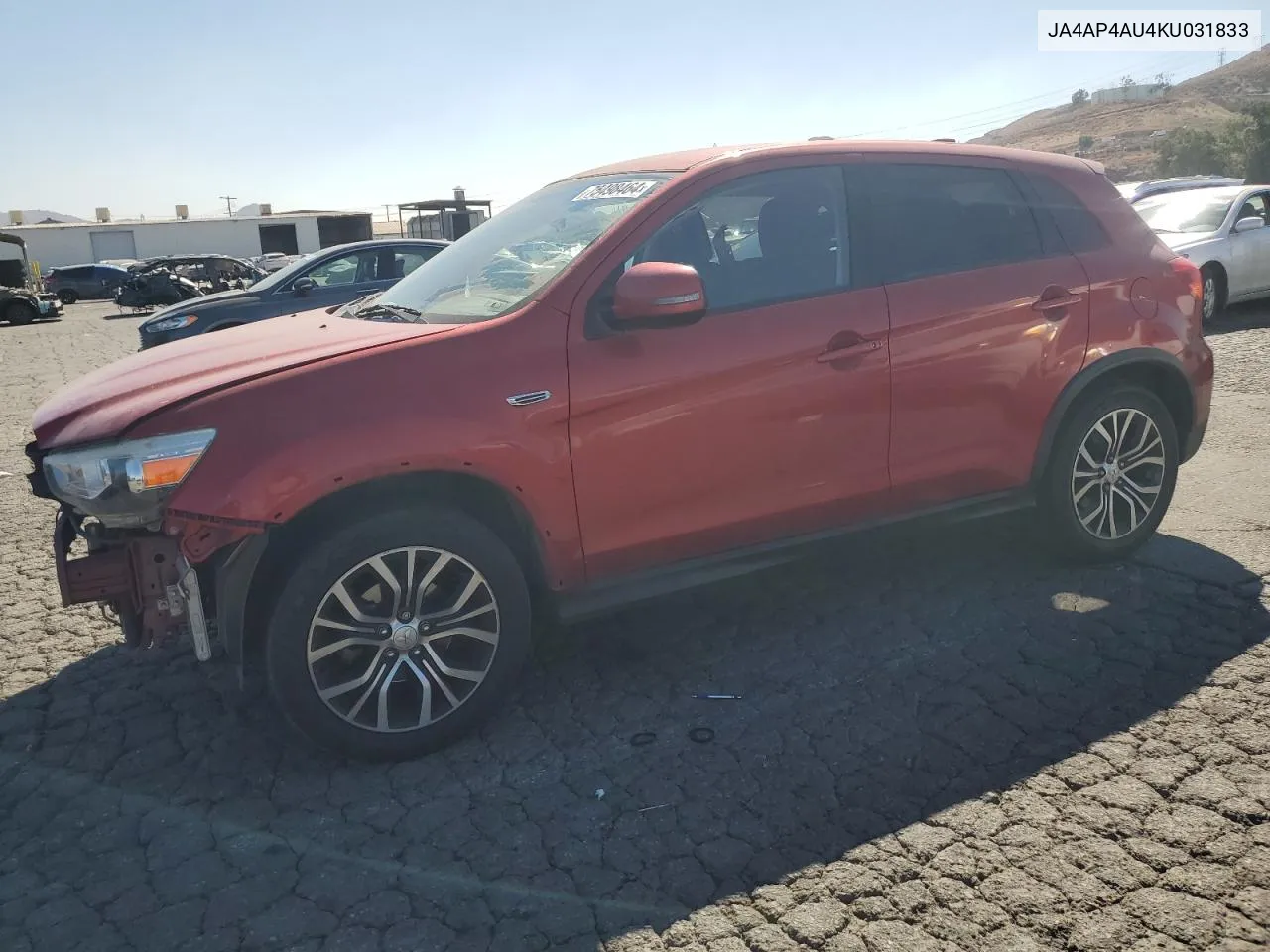 2019 Mitsubishi Outlander Sport Se VIN: JA4AP4AU4KU031833 Lot: 75498464