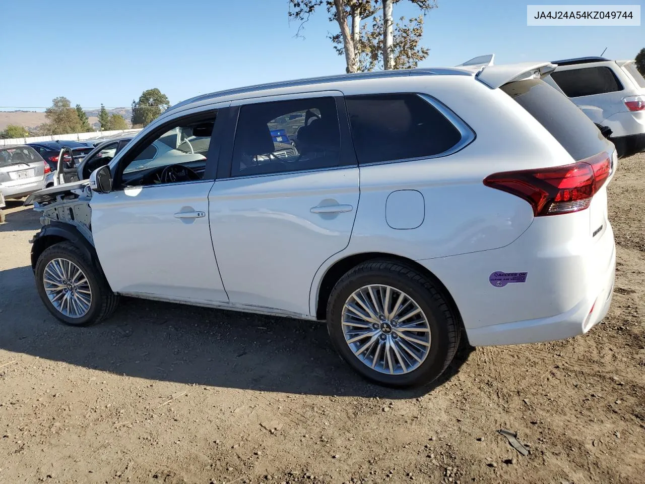 2019 Mitsubishi Outlander Sel VIN: JA4J24A54KZ049744 Lot: 75500734