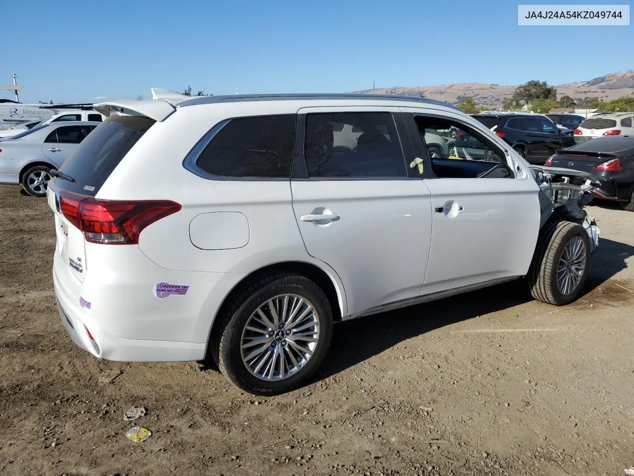 2019 Mitsubishi Outlander Sel VIN: JA4J24A54KZ049744 Lot: 75500734