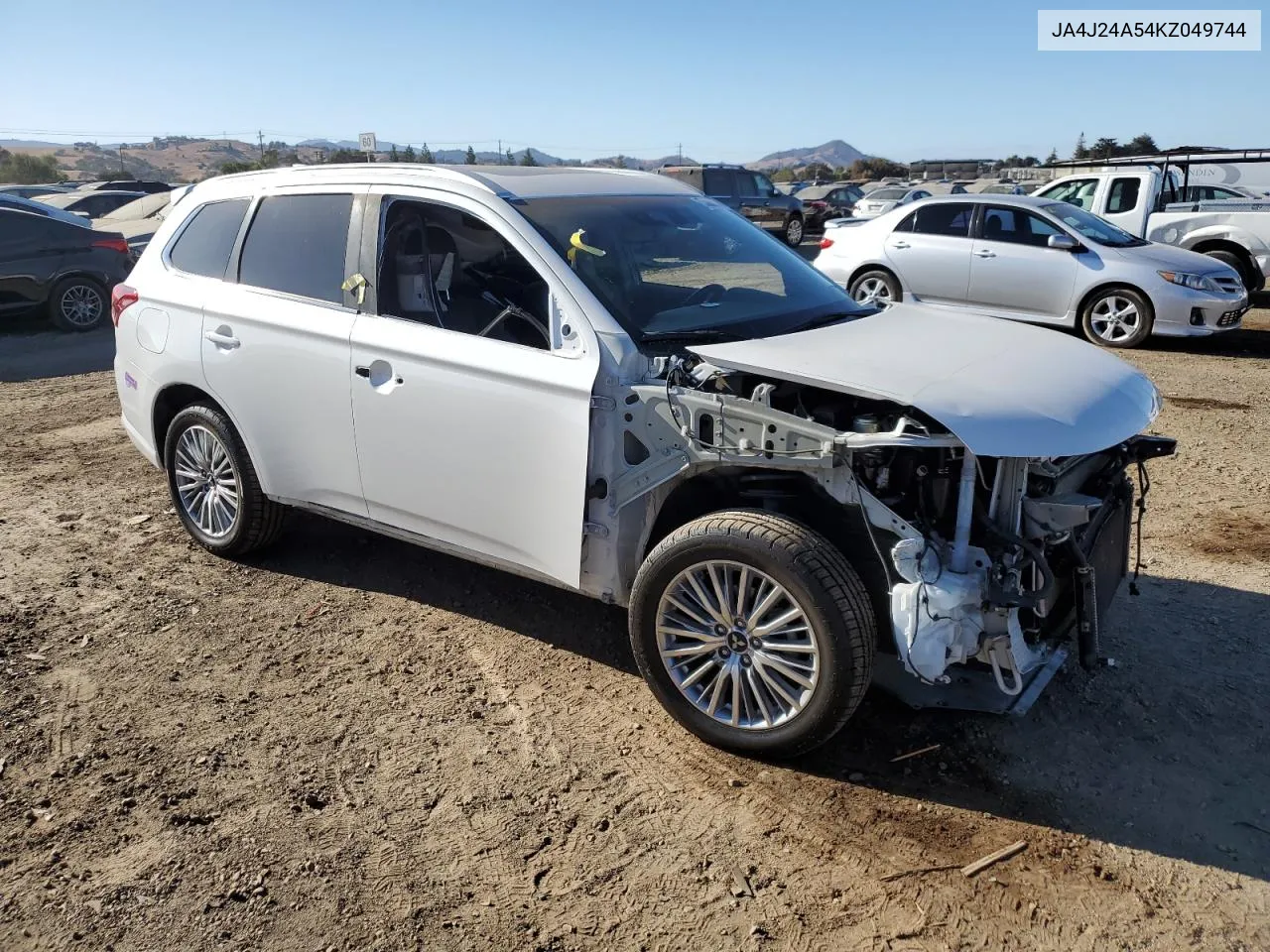 2019 Mitsubishi Outlander Sel VIN: JA4J24A54KZ049744 Lot: 75500734