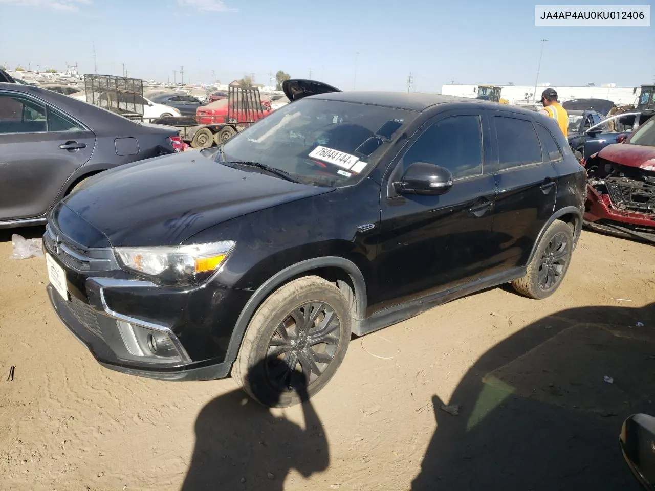 2019 Mitsubishi Outlander Sport Se VIN: JA4AP4AU0KU012406 Lot: 76044144