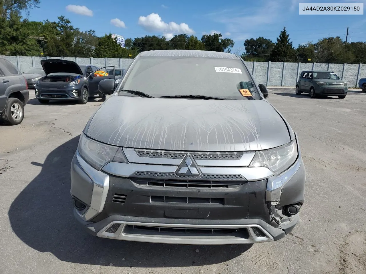 2019 Mitsubishi Outlander Es VIN: JA4AD2A30KZ029150 Lot: 76194374