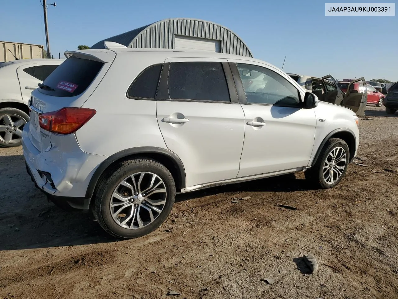 2019 Mitsubishi Outlander Sport Es VIN: JA4AP3AU9KU003391 Lot: 76278404