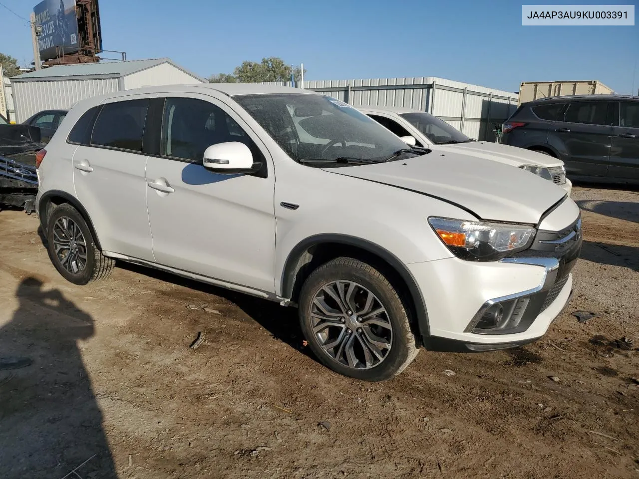 2019 Mitsubishi Outlander Sport Es VIN: JA4AP3AU9KU003391 Lot: 76278404