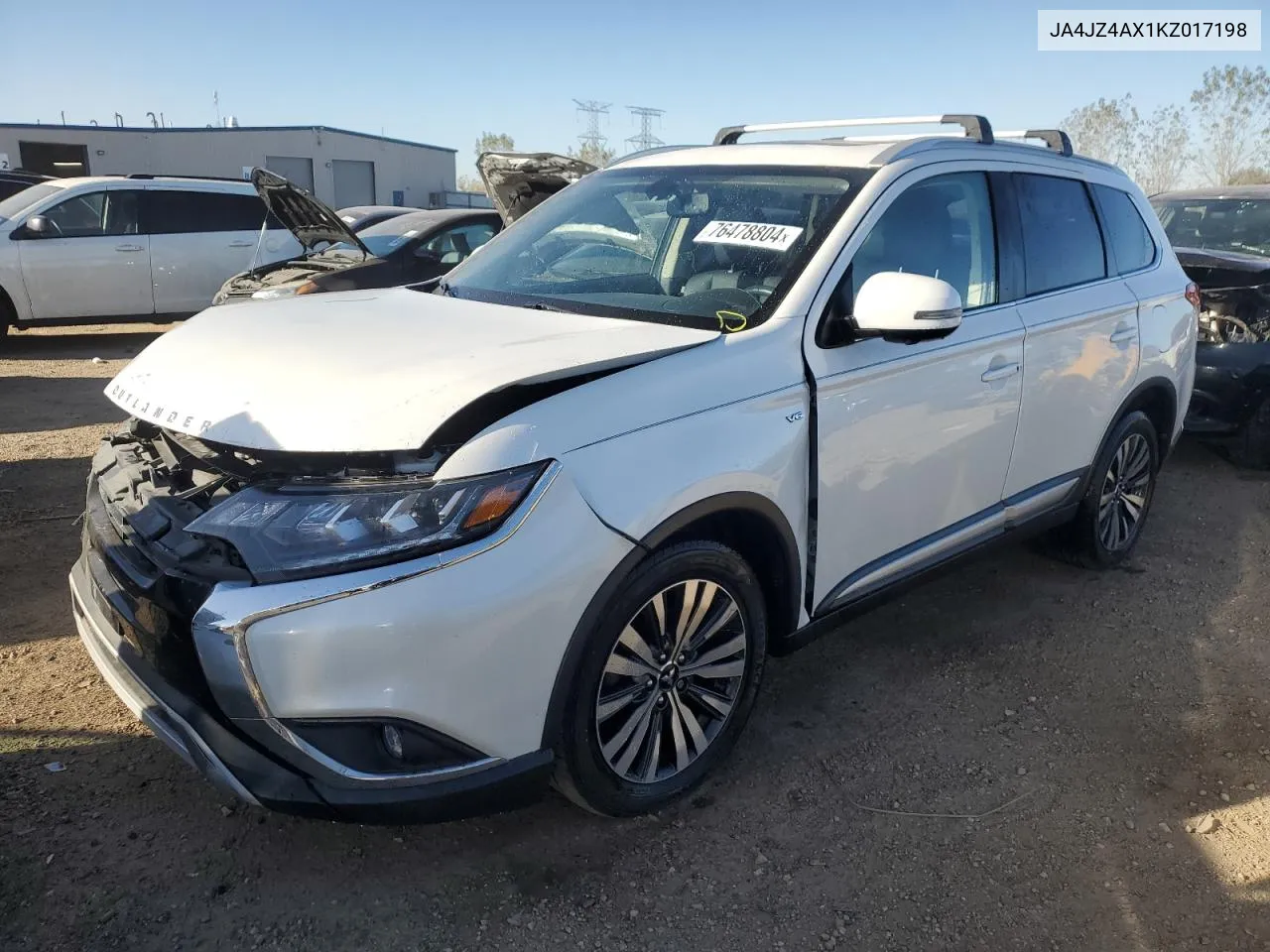 2019 Mitsubishi Outlander Gt VIN: JA4JZ4AX1KZ017198 Lot: 76478804