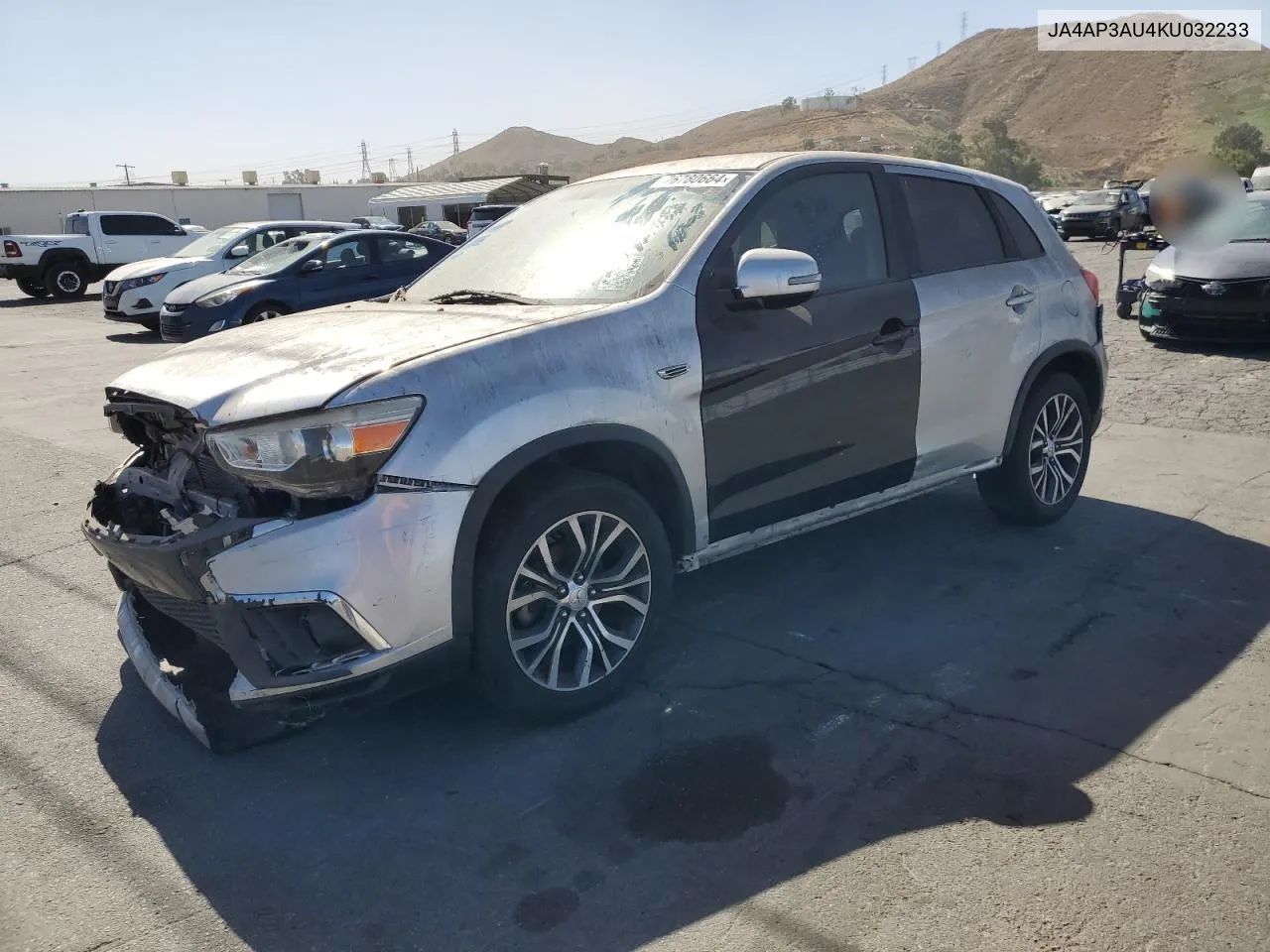 2019 Mitsubishi Outlander Sport Es VIN: JA4AP3AU4KU032233 Lot: 76780664