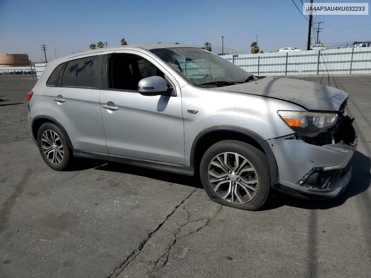 2019 Mitsubishi Outlander Sport Es VIN: JA4AP3AU4KU032233 Lot: 76780664