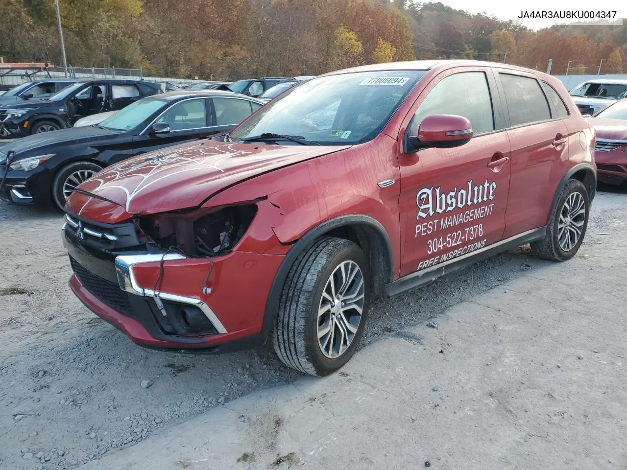 2019 Mitsubishi Outlander Sport Es VIN: JA4AR3AU8KU004347 Lot: 77005094