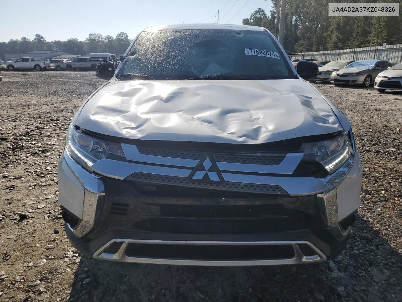 2019 Mitsubishi Outlander Es VIN: JA4AD2A37KZ048326 Lot: 77680074