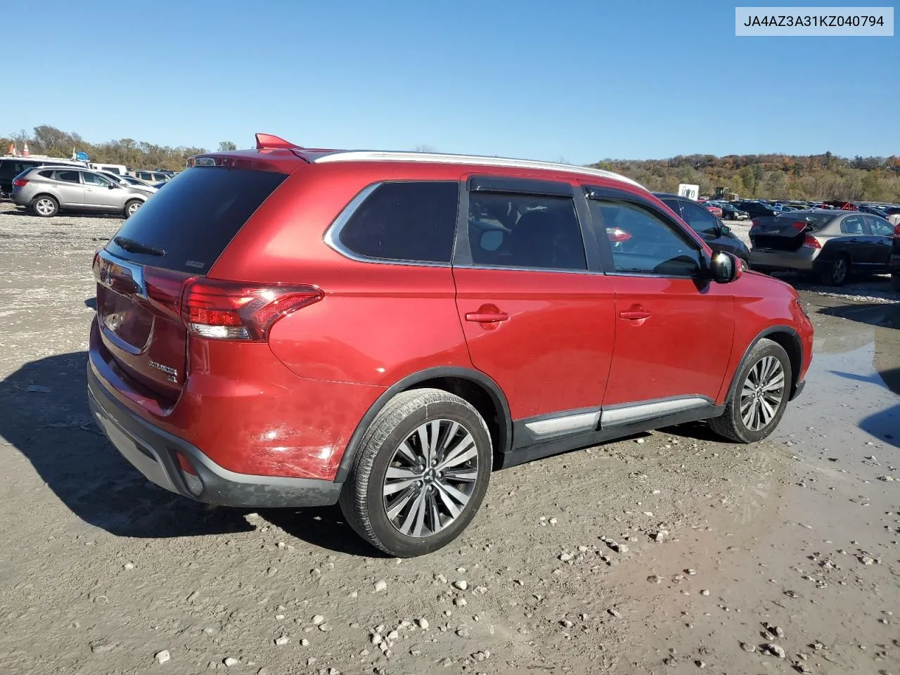 2019 Mitsubishi Outlander Se VIN: JA4AZ3A31KZ040794 Lot: 78075554