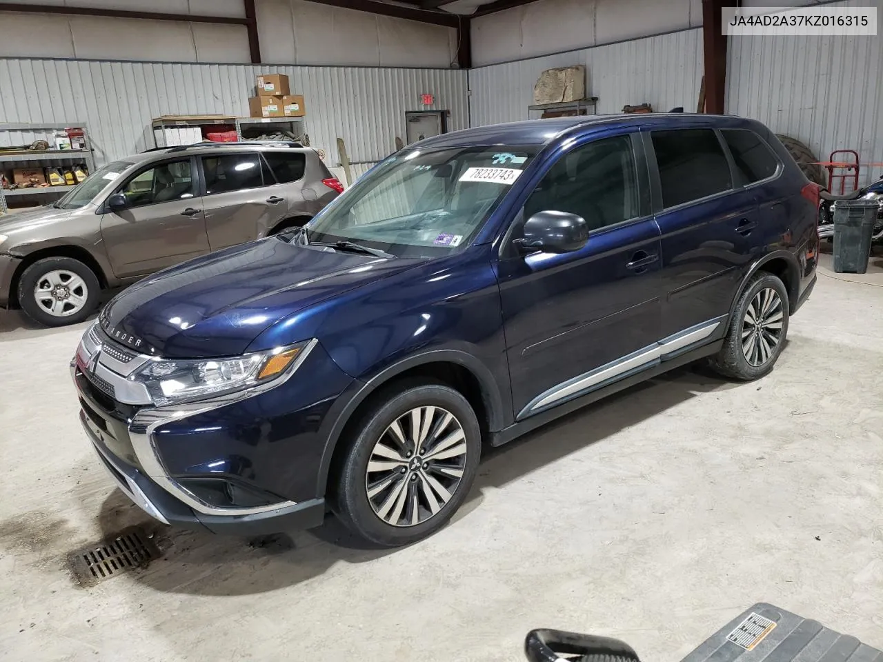 2019 Mitsubishi Outlander Es VIN: JA4AD2A37KZ016315 Lot: 78233743