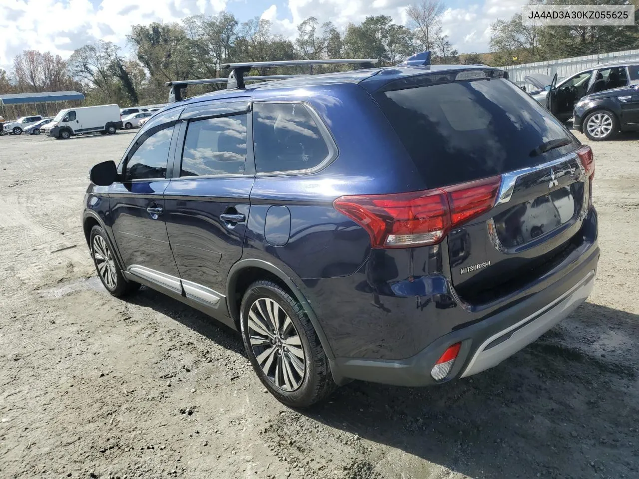 2019 Mitsubishi Outlander Se VIN: JA4AD3A30KZ055625 Lot: 78371584