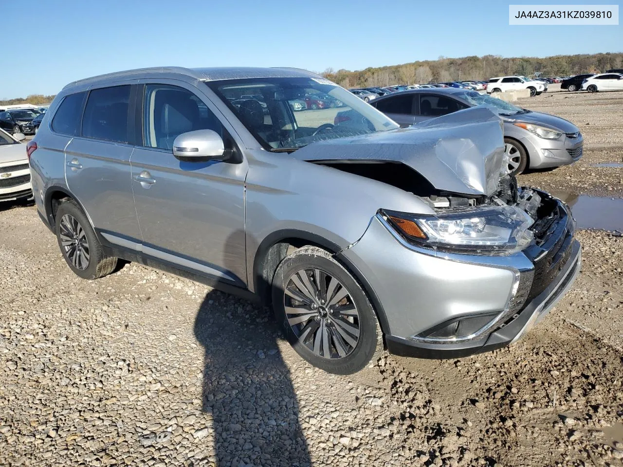 2019 Mitsubishi Outlander Se VIN: JA4AZ3A31KZ039810 Lot: 78671324