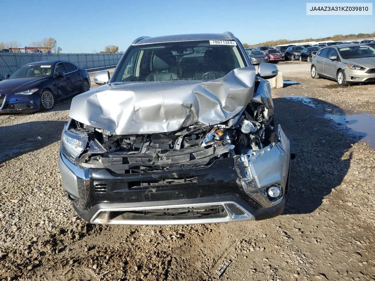 2019 Mitsubishi Outlander Se VIN: JA4AZ3A31KZ039810 Lot: 78671324