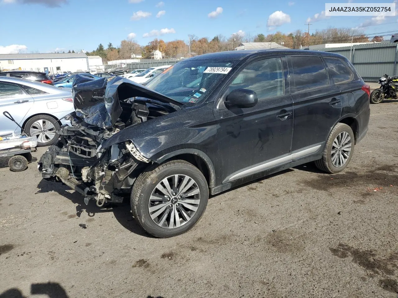 2019 Mitsubishi Outlander Se VIN: JA4AZ3A35KZ052754 Lot: 78929794