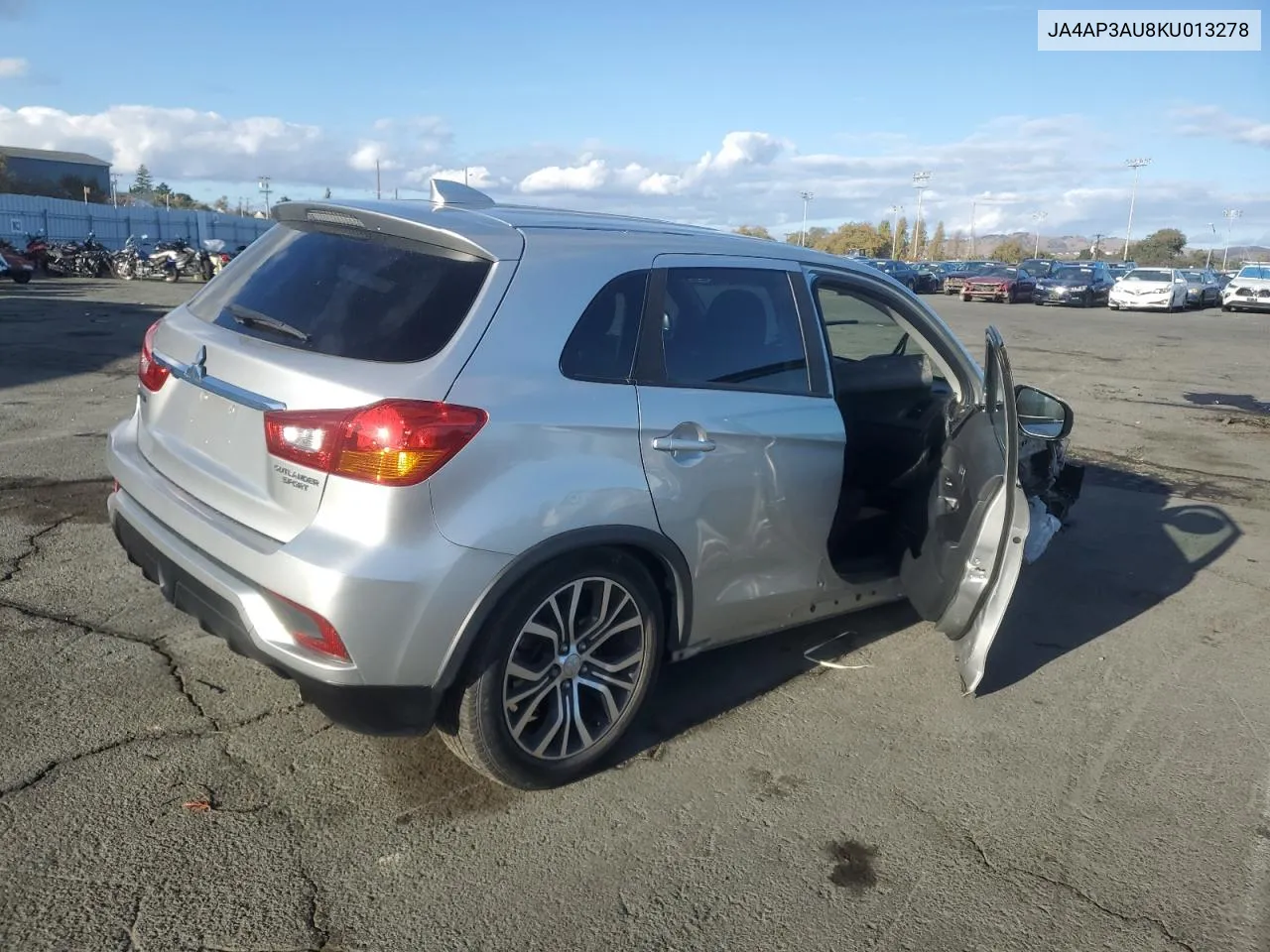 2019 Mitsubishi Outlander Sport Es VIN: JA4AP3AU8KU013278 Lot: 79073174