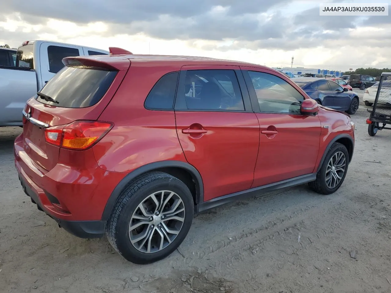 2019 Mitsubishi Outlander Sport Es VIN: JA4AP3AU3KU035530 Lot: 79104404