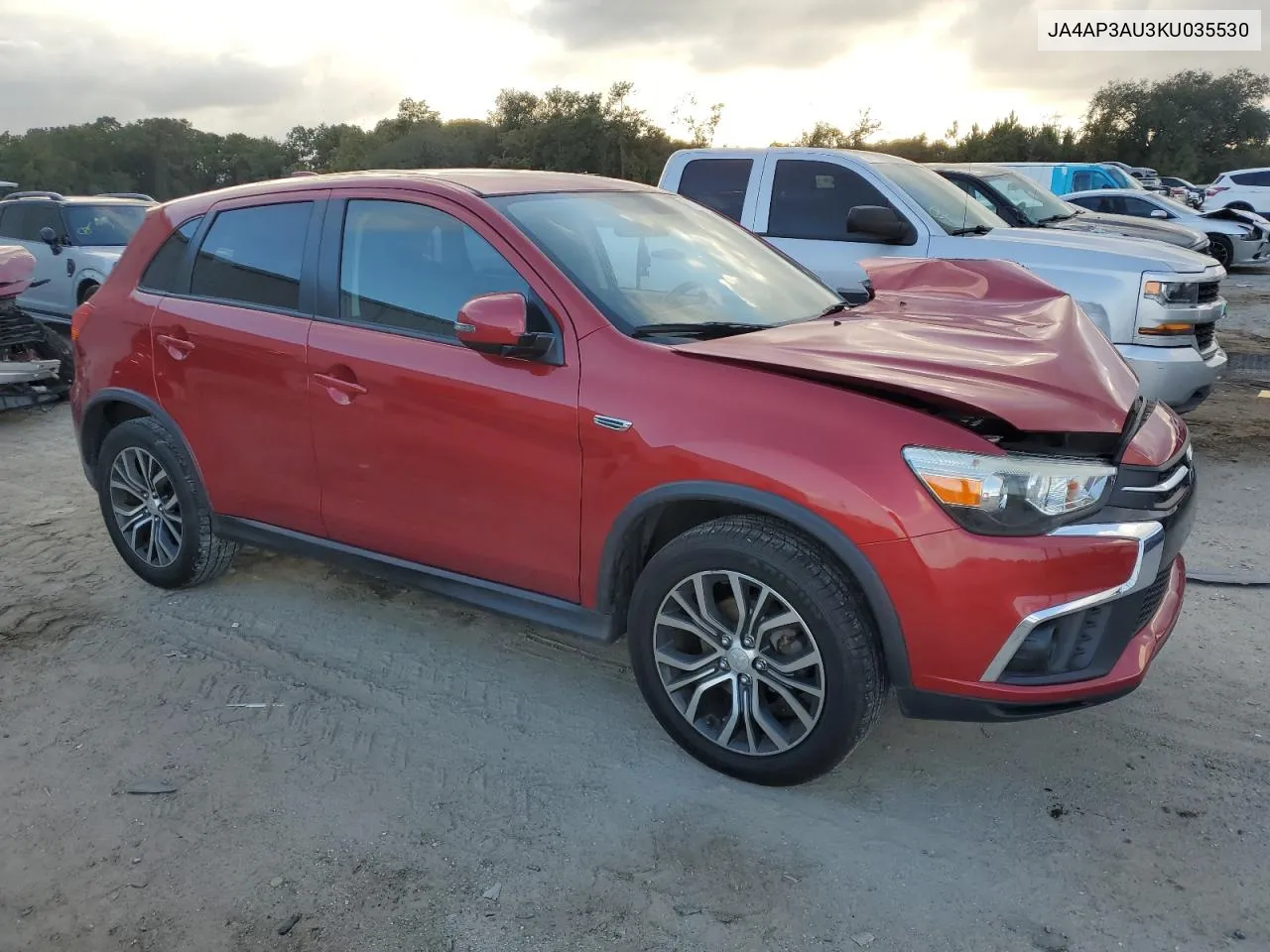 2019 Mitsubishi Outlander Sport Es VIN: JA4AP3AU3KU035530 Lot: 79104404