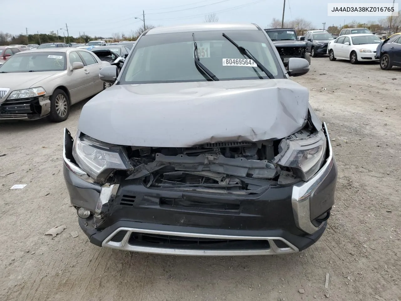 2019 Mitsubishi Outlander Se VIN: JA4AD3A38KZ016765 Lot: 80469564