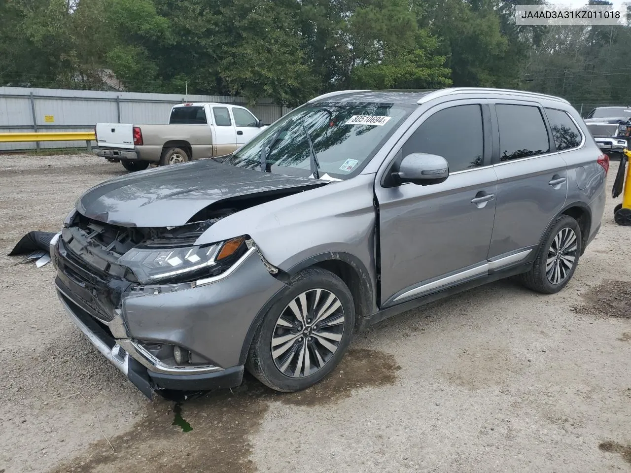 2019 Mitsubishi Outlander Se VIN: JA4AD3A31KZ011018 Lot: 80510694