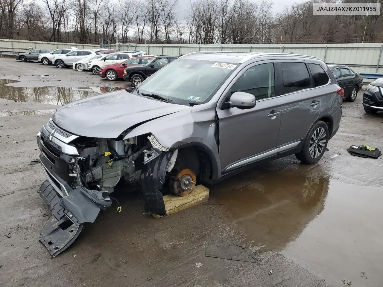 2019 Mitsubishi Outlander Gt VIN: JA4JZ4AX7KZ011955 Lot: 80625734