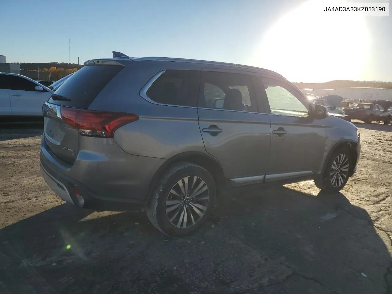 2019 Mitsubishi Outlander Se VIN: JA4AD3A33KZ053190 Lot: 81192174