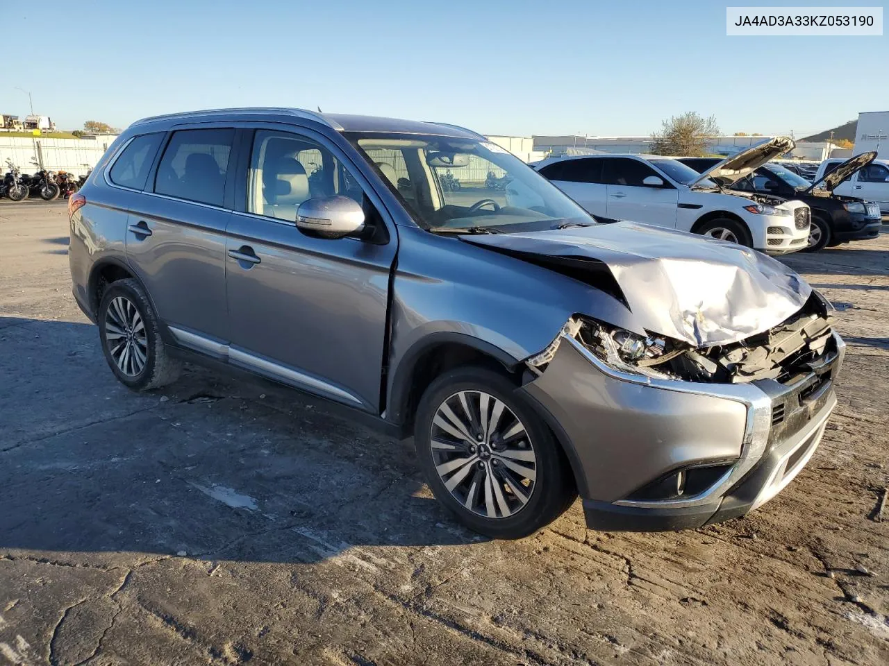 2019 Mitsubishi Outlander Se VIN: JA4AD3A33KZ053190 Lot: 81192174