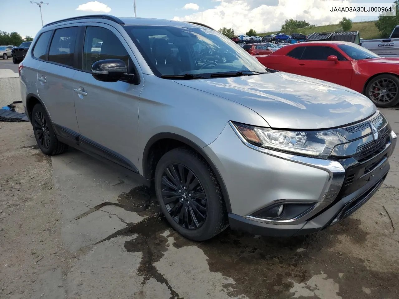 2020 Mitsubishi Outlander Se VIN: JA4AD3A30LJ000964 Lot: 61043524