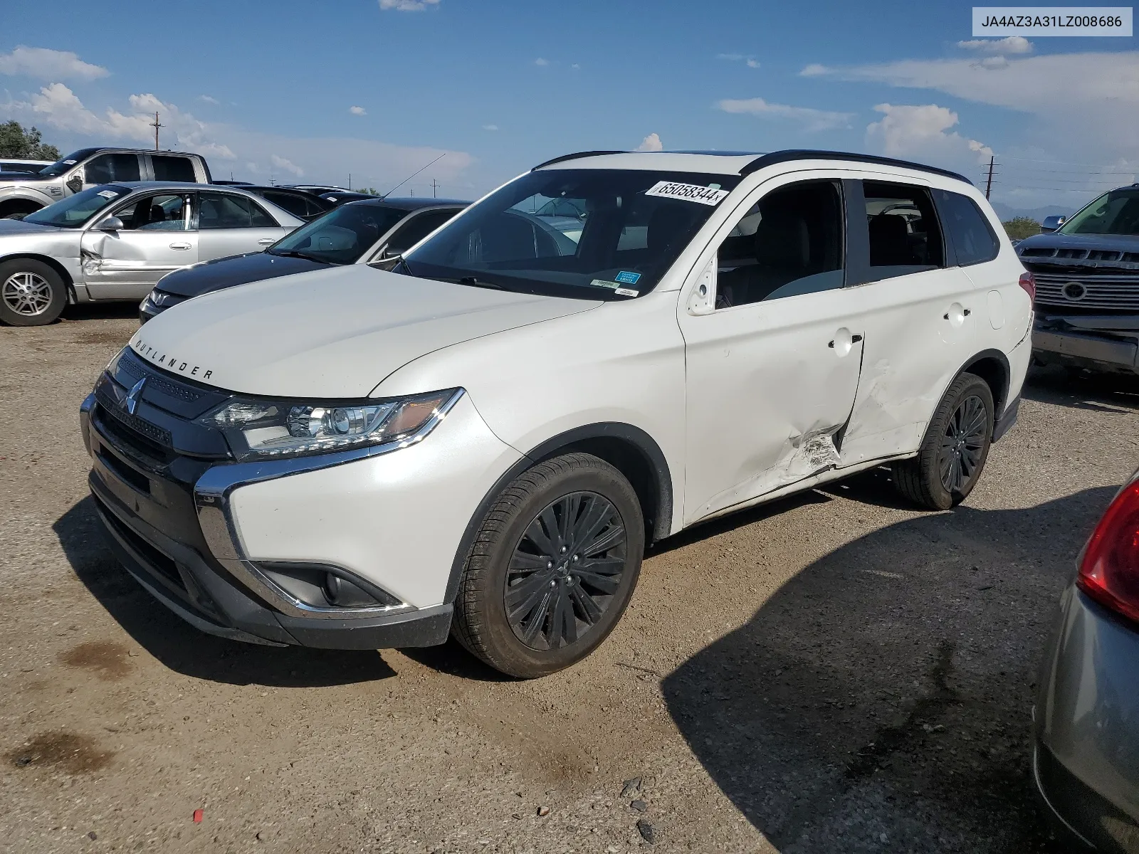 2020 Mitsubishi Outlander Se VIN: JA4AZ3A31LZ008686 Lot: 65058344