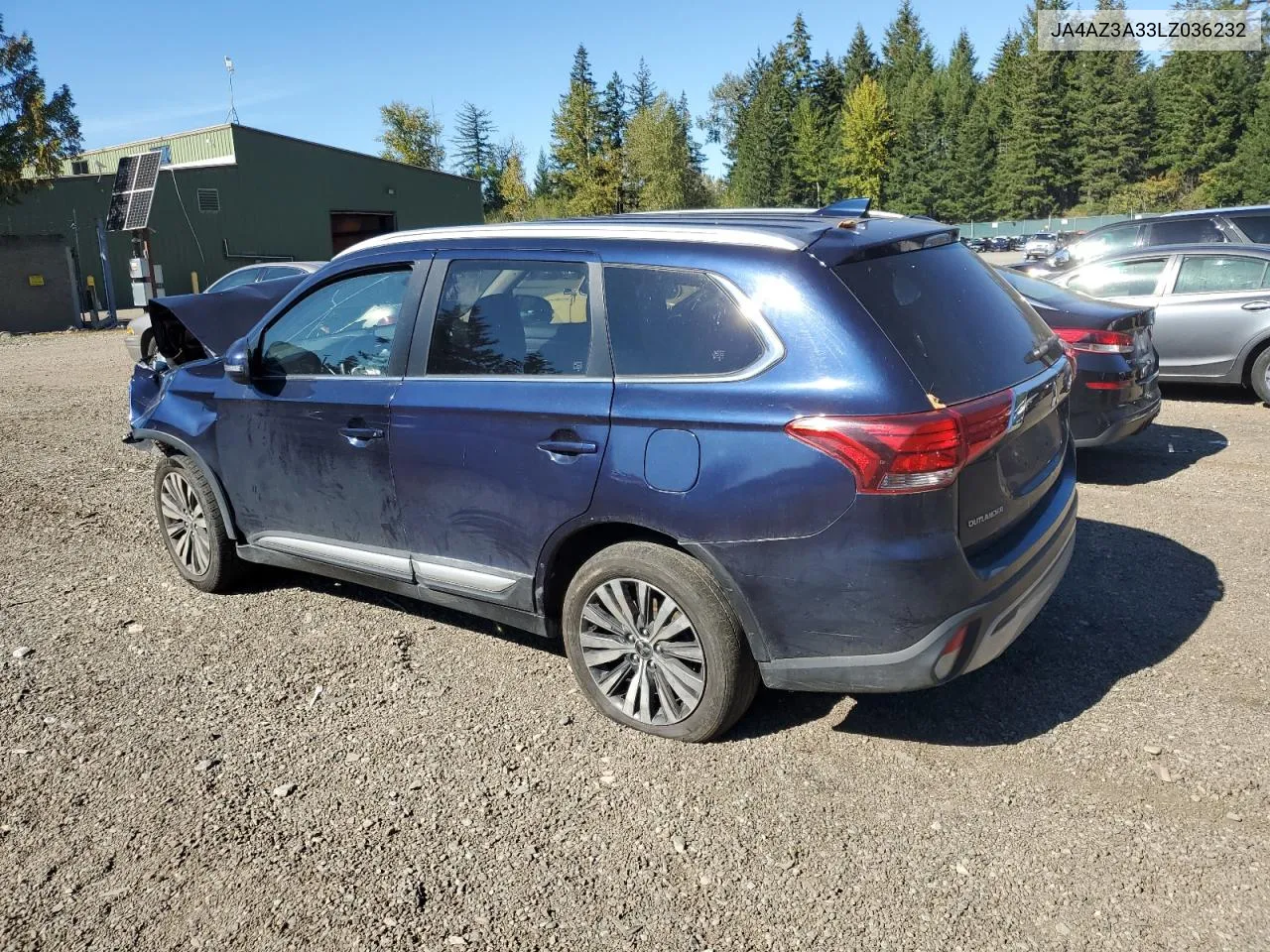 2020 Mitsubishi Outlander Se VIN: JA4AZ3A33LZ036232 Lot: 65978674