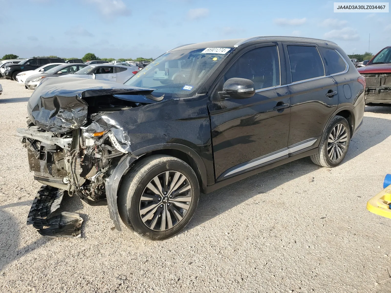 2020 Mitsubishi Outlander Se VIN: JA4AD3A30LZ034467 Lot: 73564214