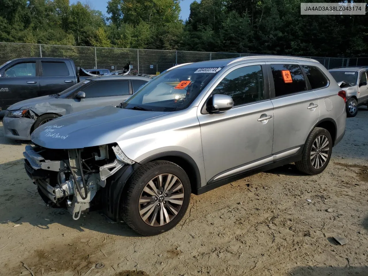 2020 Mitsubishi Outlander Se VIN: JA4AD3A38LZ043174 Lot: 68483374