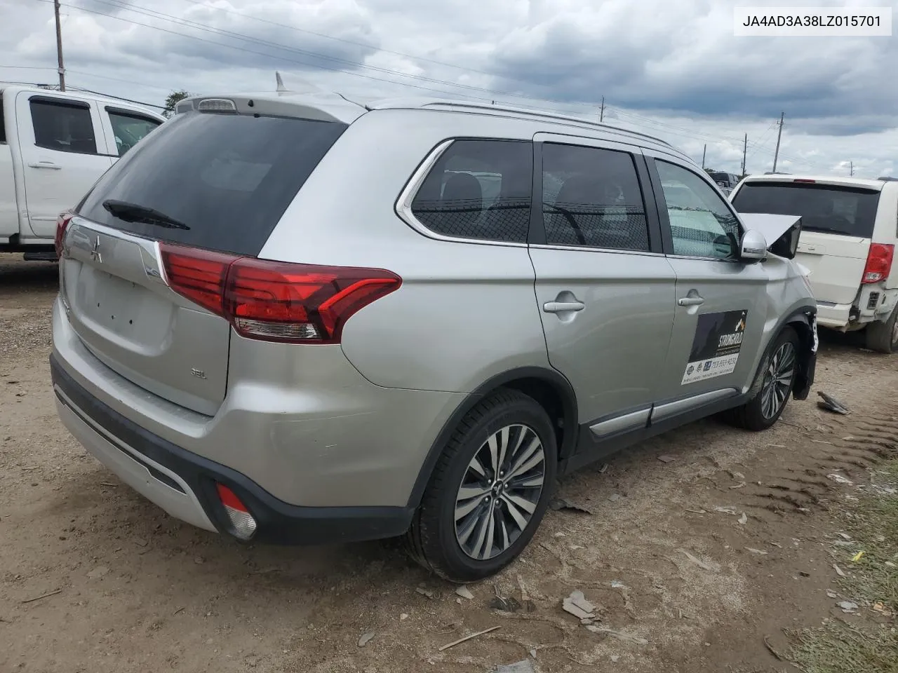 2020 Mitsubishi Outlander Se VIN: JA4AD3A38LZ015701 Lot: 71313294