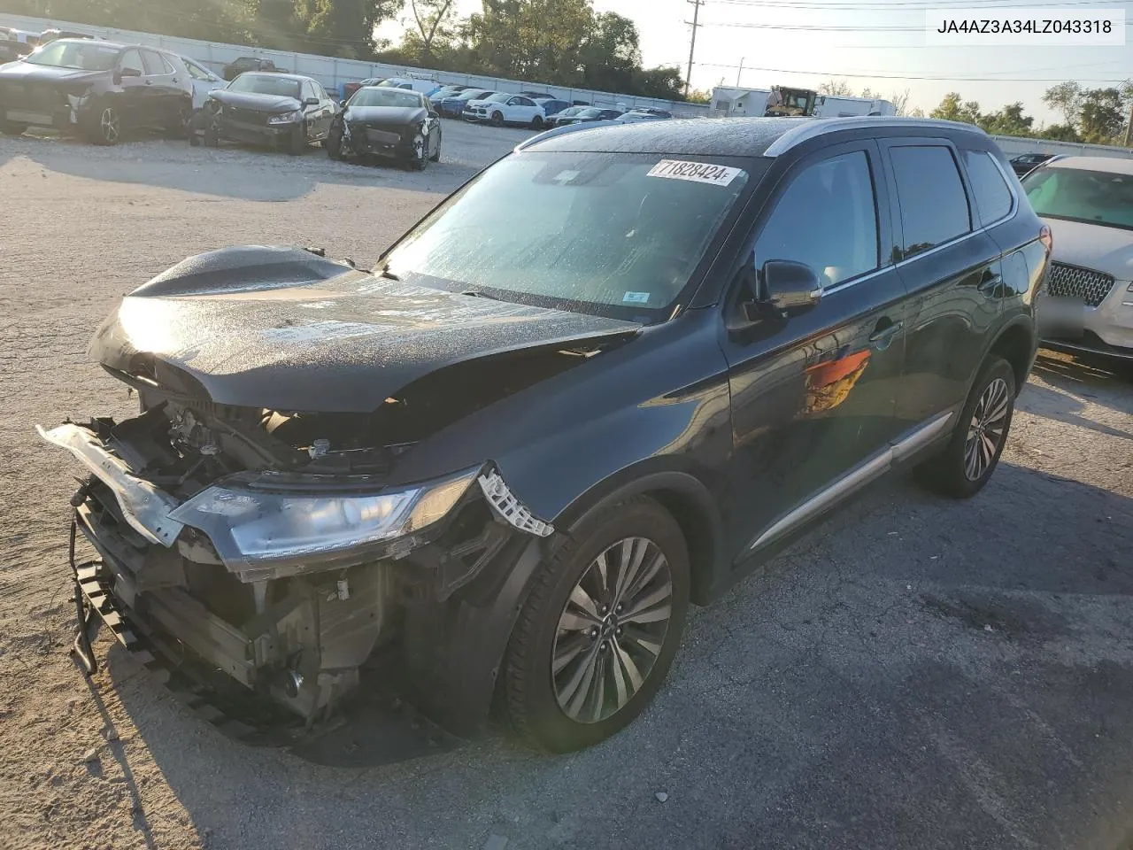 2020 Mitsubishi Outlander Se VIN: JA4AZ3A34LZ043318 Lot: 71828424