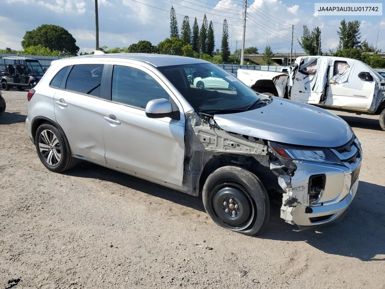 2020 Mitsubishi Outlander Sport Es VIN: JA4AP3AU3LU017742 Lot: 74194854