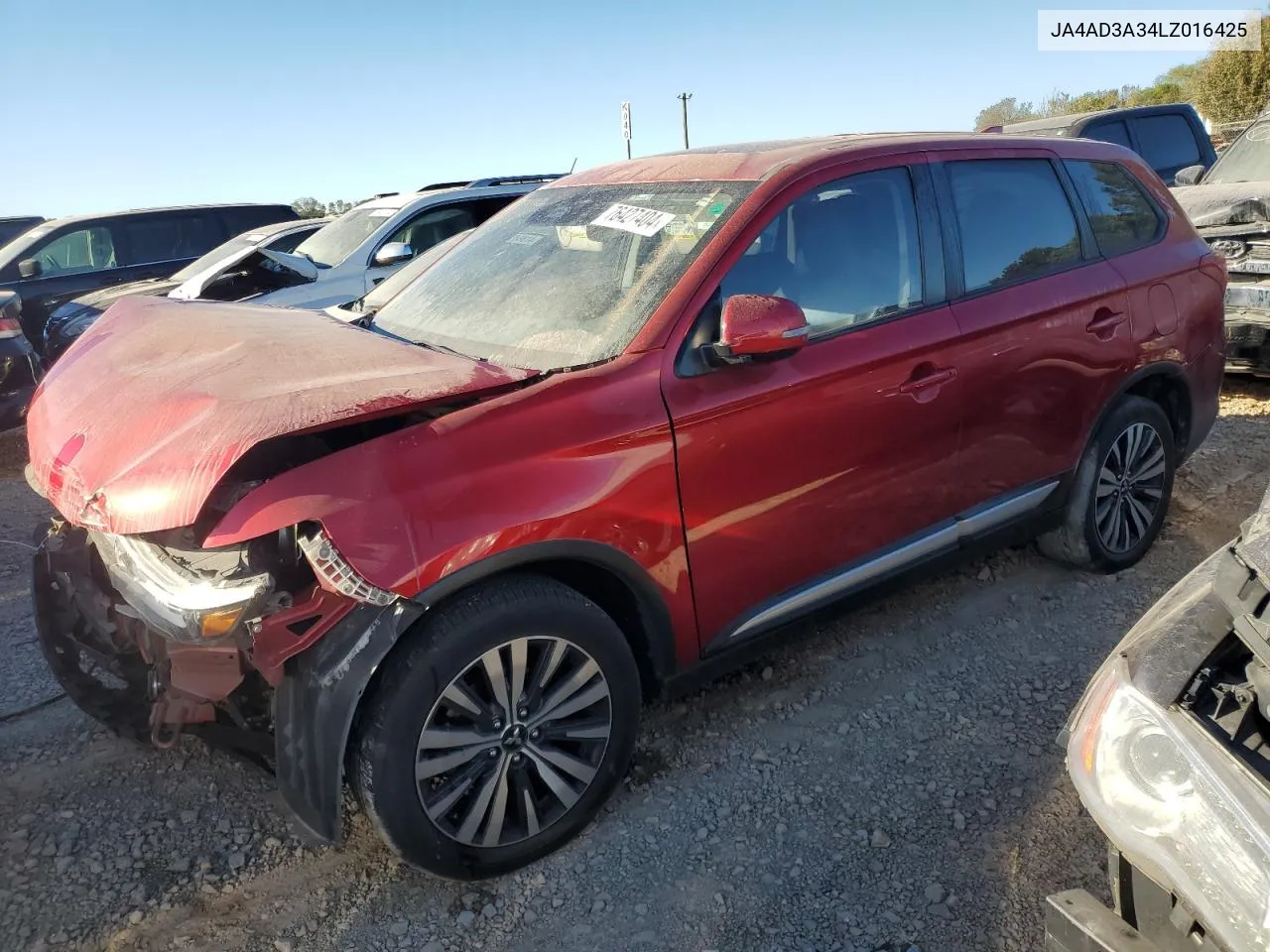 2020 Mitsubishi Outlander Se VIN: JA4AD3A34LZ016425 Lot: 76427404