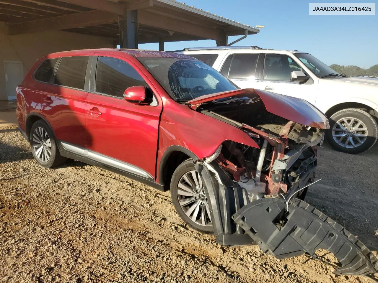 2020 Mitsubishi Outlander Se VIN: JA4AD3A34LZ016425 Lot: 76427404