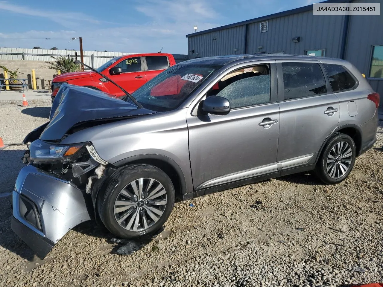 2020 Mitsubishi Outlander Se VIN: JA4AD3A30LZ015451 Lot: 76667524