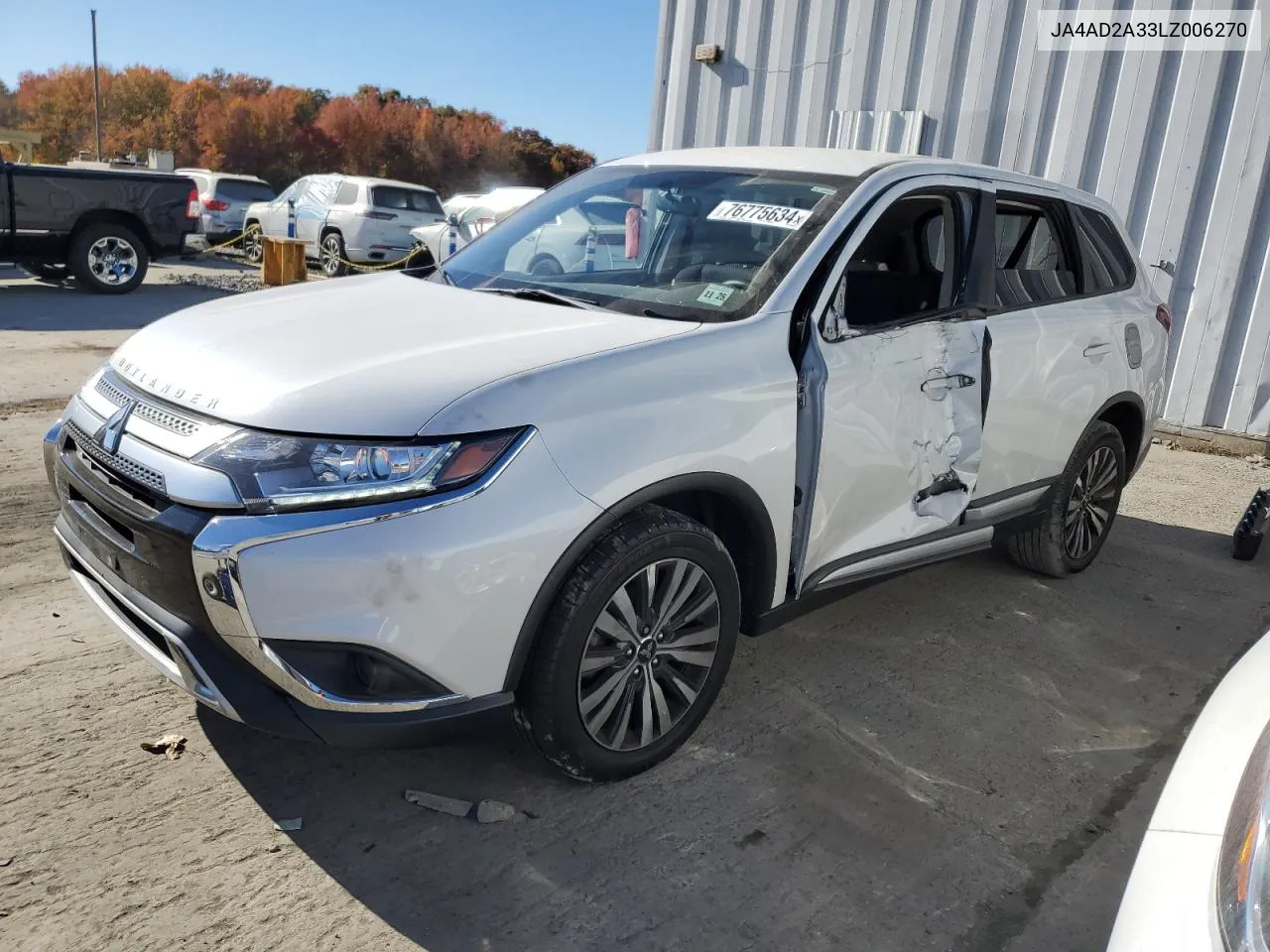 2020 Mitsubishi Outlander Es VIN: JA4AD2A33LZ006270 Lot: 76775634