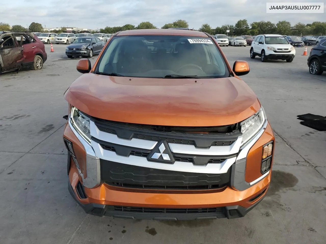 2020 Mitsubishi Outlander Sport Es VIN: JA4AP3AU5LU007777 Lot: 76994334