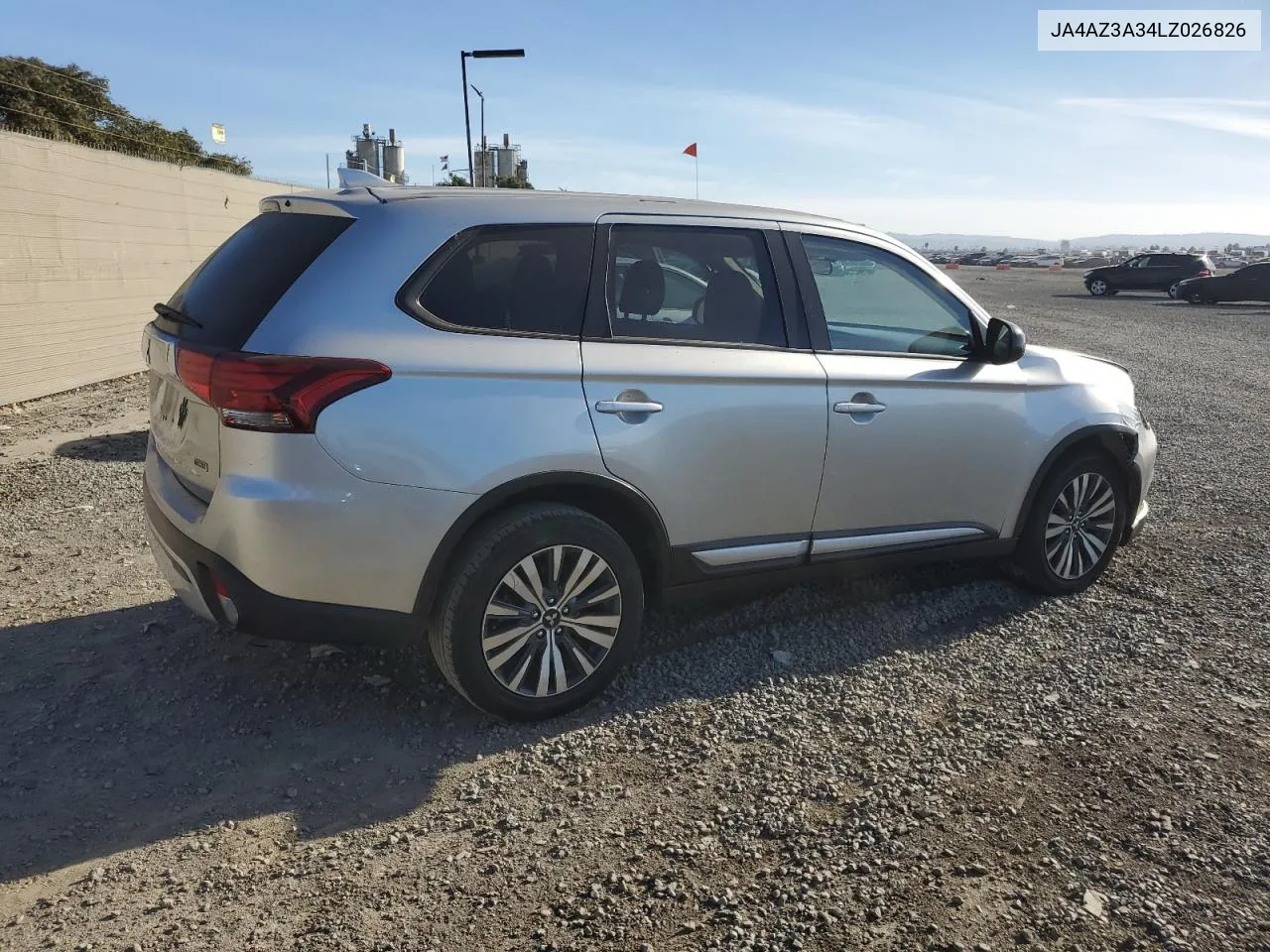 2020 Mitsubishi Outlander Se VIN: JA4AZ3A34LZ026826 Lot: 77144864