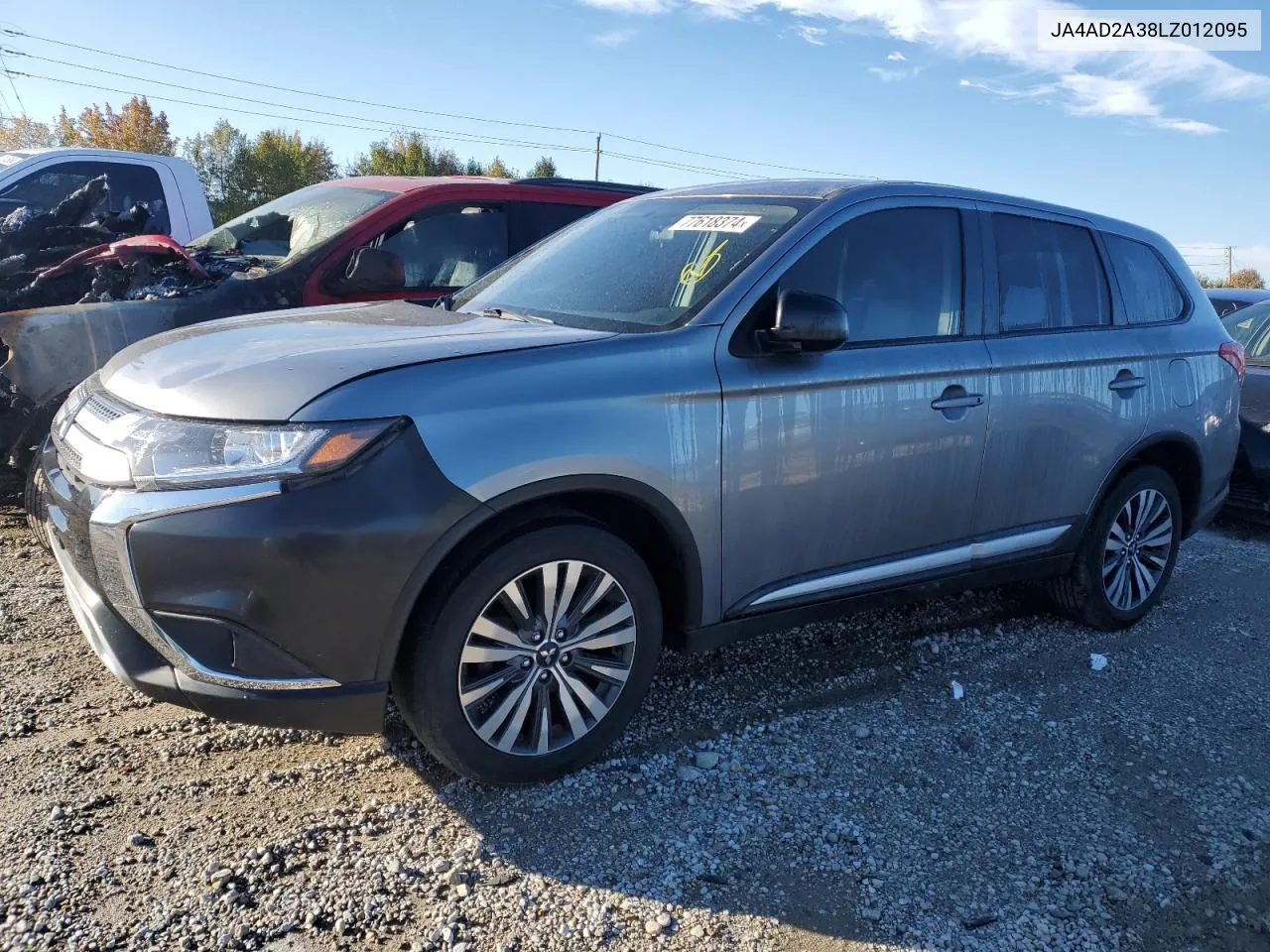 2020 Mitsubishi Outlander Es VIN: JA4AD2A38LZ012095 Lot: 77618374