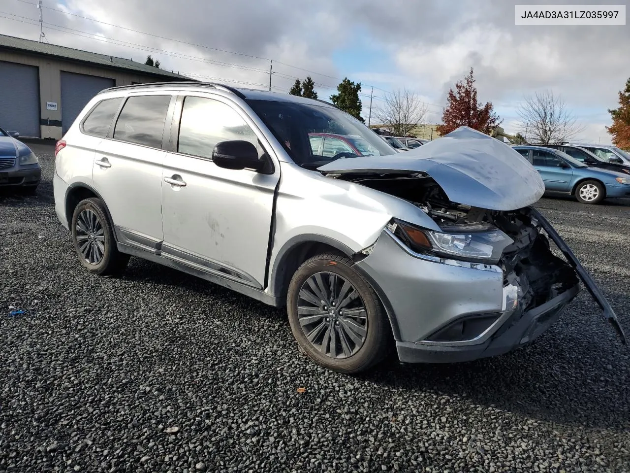 2020 Mitsubishi Outlander Se VIN: JA4AD3A31LZ035997 Lot: 77866364