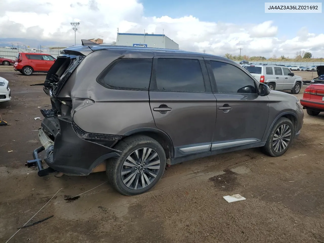 2020 Mitsubishi Outlander Se VIN: JA4AZ3A36LZ021692 Lot: 78211404